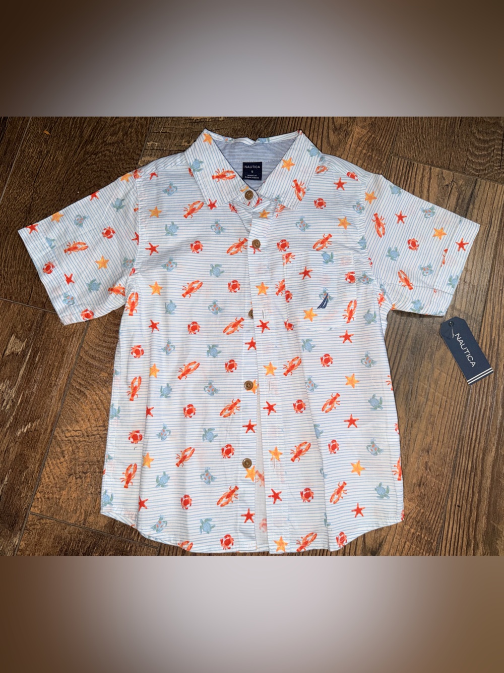 Nautica Kids summer themed Short-Sleeve button down top